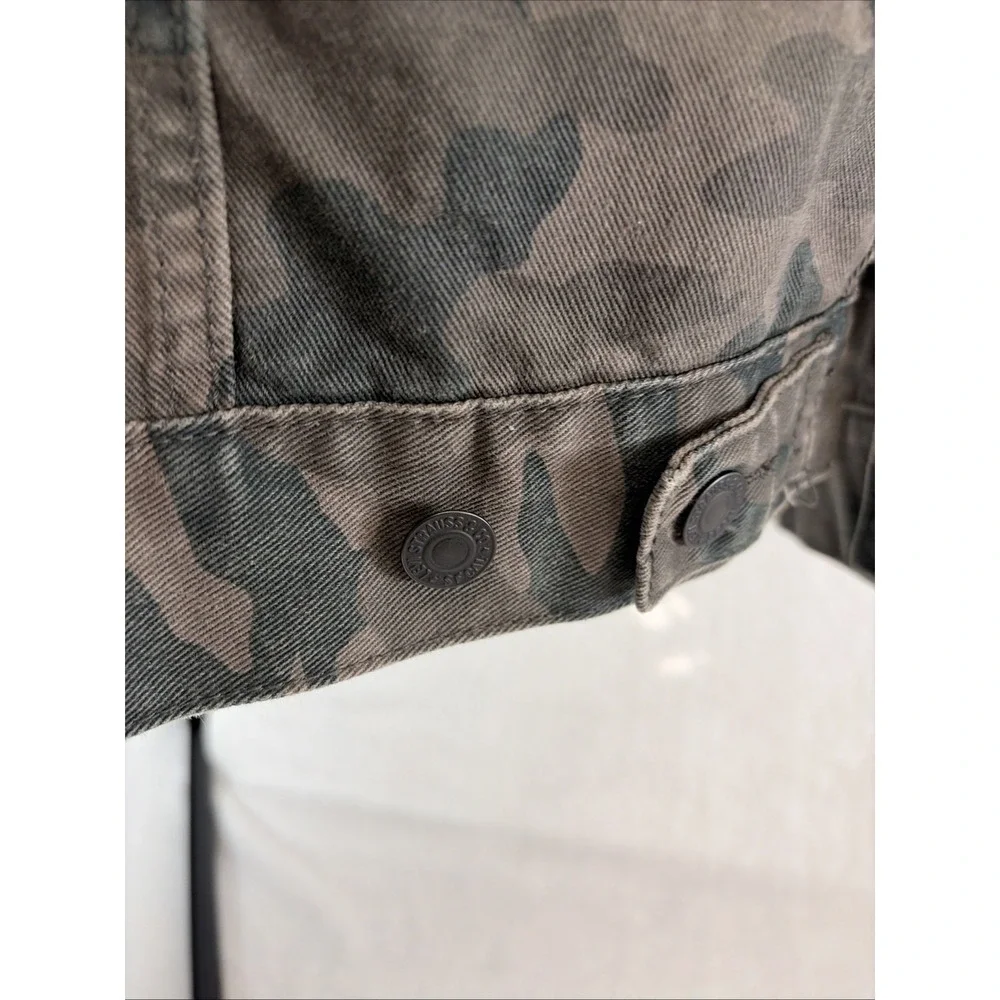 Levis‎ Trucker Jacket Youth Medium Camo Distressed Denim Boys 10-12 7747-650